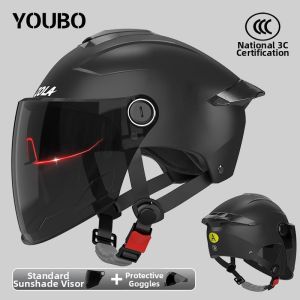 BONINGYU | Safety Standard 3C Certified Dual Lens Motorcycle Helmet Summer Sun Protection