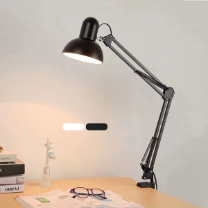 Thejoyful โคมไฟหนีบโต๊ะ โคมไฟตั้งโต๊ะ โคมไฟอ่านสือ โคมไฟอ่านหนังสือ table lamp โคมไฟแบบหนีบ ปรับระดับได้รอบทิศทาง โคมไฟ E27 MAX 60w