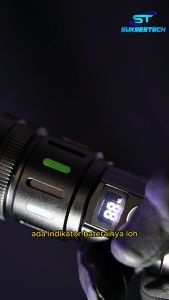 Senter LED Tangan Zoom Jarak Jauh Bahan Aluminium Waterproof Usb Type C Indikator Baterai