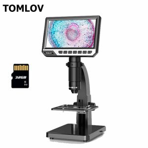 TOMLOV DM11 7 Inch 2000X Digital Microscope 500X 1000X USB Industrial Continuous Amplification Magnifier for Soldering Electronic