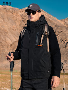 Enjeolon | Graphene Cotton Vest Mens Winter Hooded Coat Outdoor Warm Workwear Jacket
