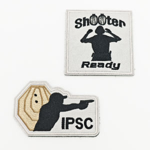 IPSC Shooter Ready Embroidered Patch Hook And Loop Tactical Military Morale Badge DIY Velcro For Clothes Backpacks Armbands Hats