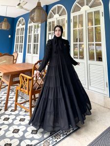 DRESS GAMIS MODE ALANA SET HIJAB TERBARU BY NONA