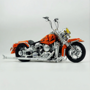 GULY | Assembleable Harley Fatboy Dark Knight Motorcycle Model Toy