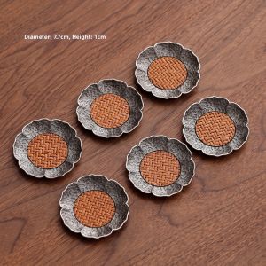 CIYIYAO | Antique Bamboo-Style Cup Coaster Handmade Zen Accessory