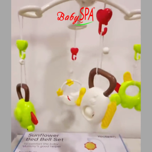 ♥♥♥ 𝐒𝐆 𝐒𝐞𝐥𝐥𝐞𝐫 BabySPA Sunflower Baby Bed Bell Set with Music & Rotating Mobile
