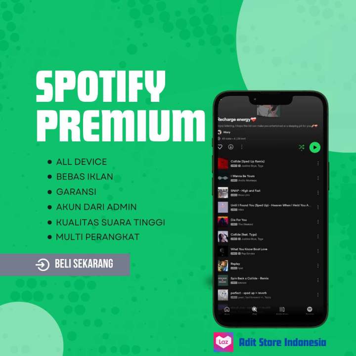 SPOTIFY PREMIUM 1 BULAN BERGARANSI ALL DEVICE