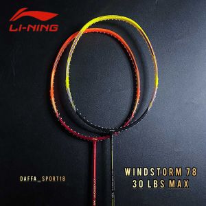 RAKET BADMINTON LINING WINDSTORM 78 TERPASANG SENAR FREE TAS DAN GRIP