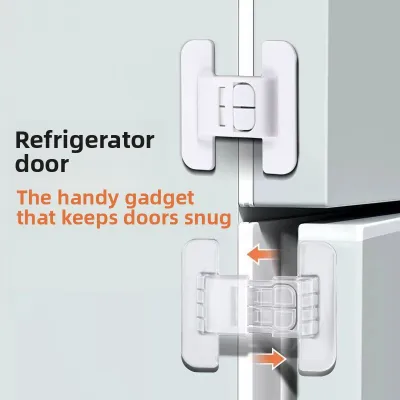 Automatic Refrigerator Door Closer Fixed Clip Drawer Baby Safety Lock No Drilling Required for Proper Closure Child Proof Device