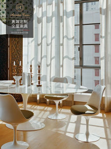 KNOLL Customized 1:1 Scale Wooden Desk Chair Combo Modern Artistic Style Ideal for Home Office Furnishing