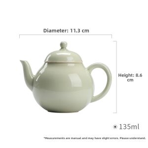 Handcrafted Blue-and-White Porcelain Teapot for Gongfu Tea