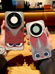 Cute Nick And Judy Huawei Mate70 Phone Case Laser Engraved Full Cover Shockproof Hard Shell Compatible with Mate60 Epro Matte Finish