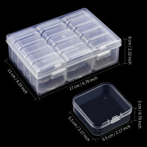 EELHOE | [H] Clear Storage Box Organizer 12/15 In 1 Storage Containers Box Organi Accessories Organizer Crafts Box