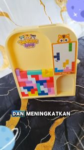 Mainan Edukasi Anak Tetris Russian Tangram Puzzle Block Permainan Susun Balok 3D Shape Building Set