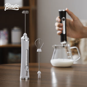 BINCOO ที่คนครีม USB มือถือชาร์จได้เครื่องตีนมไฟฟ้าและที่ตีไข่ช็อคโกแลตกาแฟโฟมเครื่องปั่นในบ้าน