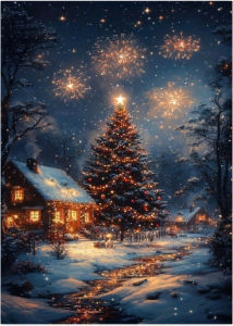 Jigsaw Puzzle for Adults 500/1000/1200/2000PCS Snowy Christmas Night Scenery DIY Craft Home Wall Decoration Gift Idea