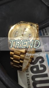 T-WINNER automatic mechanical watch mens fashionable business stainless steel strap with calendar watch. Mens Gifts