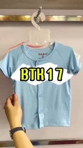 Áo sơ sinh cộc tay BABIBOO áo sơ sinh mùa hè cài giữa vải mềm mịn mát BTK17