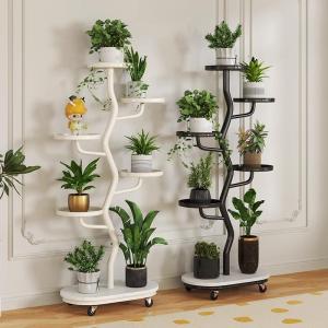 Moveable Multi-layer Floor Stand Iron Plant Shelf