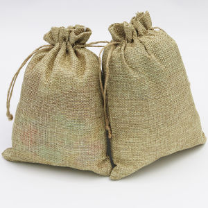 กระเป๋าบรรจุภัณฑ์ลูกกวาดคริสต์มาสถุงของขวัญผ้าลินิน13*18ซม. Apple ลายซานตาคลอส (5ชิ้น/ถุง) ถุงของขวัญ