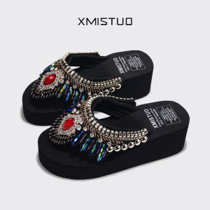 XMISTUO | Thick Soles Boho Style Slipper Sandals
