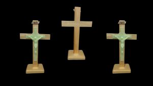 Wooden Luminous Stand Crucifix 8 1/2 inches - Luminous Crucifix for Prayer - Best for Gifts - Altar Luminous Cross Jesus Christ Hanging on the Cross - Made of High Wood Quality - Fast Delivery - COD