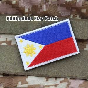 Philippine Flag Pinas Bandera Philippines Flap Patch Embroidery