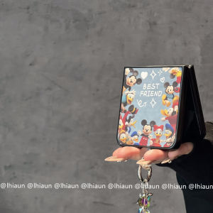 Lhiaun Mirror Mickey Compatible Zflip6 Xiaomi Mixflip2 Foldable Screen Purax Phone Case Novaflip Huawei Pocket2 Protective Cover