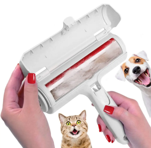 1pc Cat Dog Hair Remover Roller - Dog & Cat Fur Remover with Self-Cleaning Base - Efficient Animal Hair Removal Tool