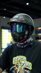 (COD) Kacamata Goggle Mask Motor Retro Style | Kacamata Goggle Helm Masker Motor Set Paintball Airsoftgun Trail Cross | Go Mask Kacamata Goggles Helm | Goggles Mask Helm Bogo | Topeng Helm Full Face