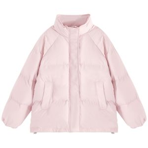 Áo khoác MUTU cho nữ làm bằng cotton dày có lót bông dáng rộng