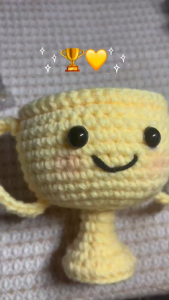 Cúp nhà vô địch bằng len handmade 100% trang trí theo yêu cầu nhiều kích thước