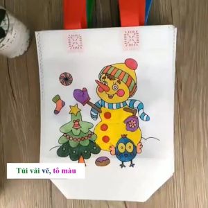 Túi Vải Vẽ Tô Màu Đựng Sách Vở Cho Bé - Đồ chơi giáo dục