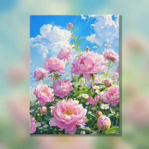 Kayou | Flowers Landscape Painting By Numbers for Adults DIY Kits HandPainted on Canvas Oil Picture Drawing Coloring By Number