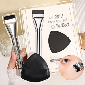 3 in 1 Foundation Makeup Brush Set Lightweight And Traceless Makeup Brush Soft Sponge Powder Puff for Beauty