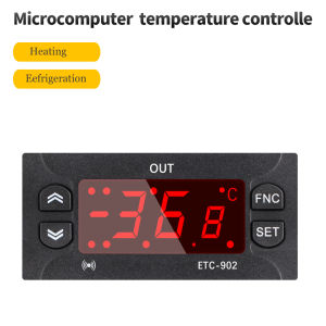 【100% original/8A 】ETC-902 Digital Temperature Controller 12V/24/110-220VAC Thermostat with Sensor -50 ~ 99℃ Heating and Cooling Control Intelligent Digital Display Temperature and Humidity Controller Culture Incubator Temperature