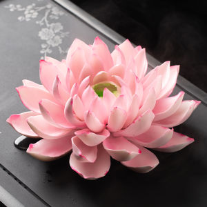 Color Changing Tea Pet Ceramic Lotus Tea Table Tea Tray Ornament Handmade Buddha Worship Incense Zen Tea Ceremony Accessories