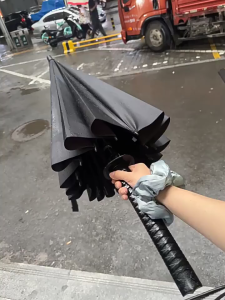 เสาตรง มีด ร่ม ดาบ ร่ม แอนิเมชั่น โฆษณา ร่มซามูไรญี่ปุ่น creative ร่มกันแดดอัตโนมัติสีดำ กันแดด กันฝน Umbrella