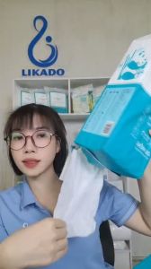 Khăn khô đa năng Likado 100% cotton 400  tờ kích thước 15*20cm