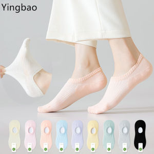 Yingbao No Show Socks Women Low Cut Athletic Casual Ladies Summer Invisible Liner Socks New Style 2025