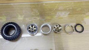 4pcs 1.9" Rubber Tires Beadlock Wheels Rims for 1/10 RC Crawler Car Traxxas TRX4 Axial SCX10 90046 90047 MST HSP Redcat Gen8