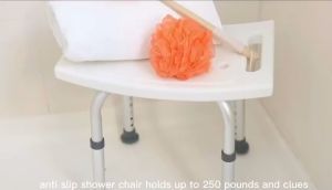 [MDA Approved] Aluminum Height Adjustable Nonslip Shower Chair - With Backrest OR Without Backrest
