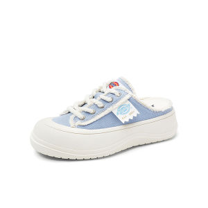 Dickies Womens Canvas Slip-On Shoes Low Cut Casual Thick Bottom Heightening Rubber Sole round Toe Summer Leisure Sneakers