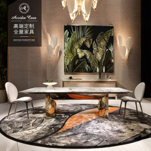 VISIONNAIRE Dining Table And Chair Set Villa Style Large Size Flat Modern Italian Design Customizable Home Furniture