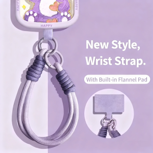 INS Mobile Phone Lanyard Fashion Solid Color Mobile Phone Anti Loss Bracelet Splicing Color Universal Wear-resistant Lanyard