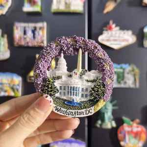 ciiemen | Creative 3D Refrigerator Magnet San Francisco New York Washington Eagle Decorative Gift