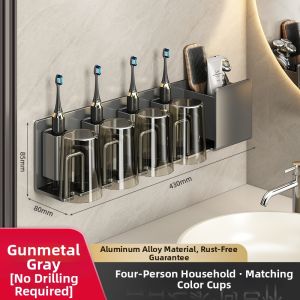 Hourleey | Wall-mounted Drill-free Toothbrush Organizer