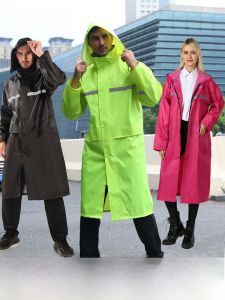 Raincoat Long Full Body Waterproof Rainproof Men and Women Outdoor Cycling Windbreaker Adult Reflective Battery Car Poncho