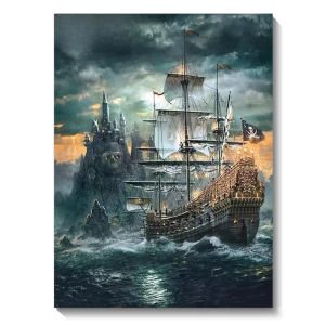 Scenic Sailboat Landscape Artwork Jigsaw Puzzle 500/1000/1200/2000PCS Stress Relief Puzzle Wall Art Decor Gift