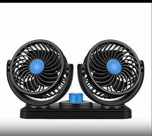 Quạt đôi ô tô xoay 360 độ giá rẻ  quạt gió mạnh dành cho các loại xe ô tô xe tải quạt USB 5v/12v/24v